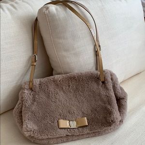 Salvatore Ferragamo fur shoulder bag